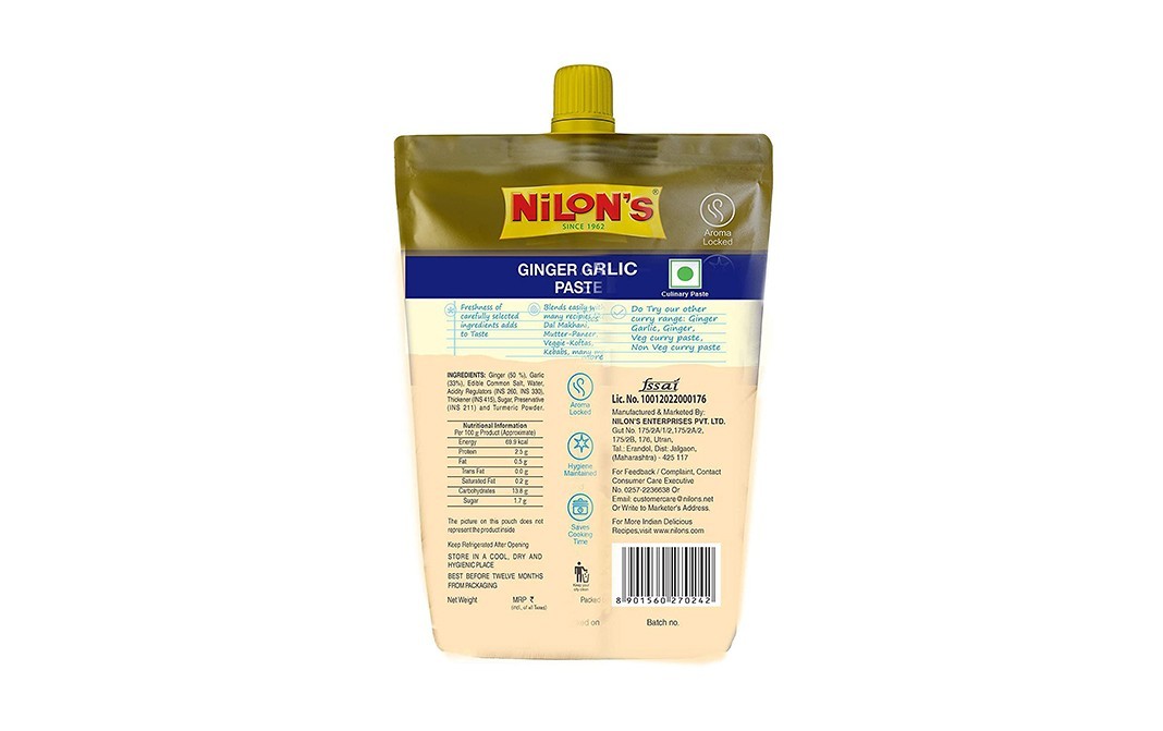 Nilon's Ginger Garlic Paste    Pouch  180 grams